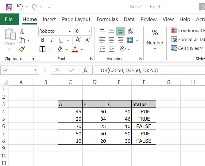 OR Function, Excel OR Function, OR Function excel, OR Function in Excel,How to use OR function in excel